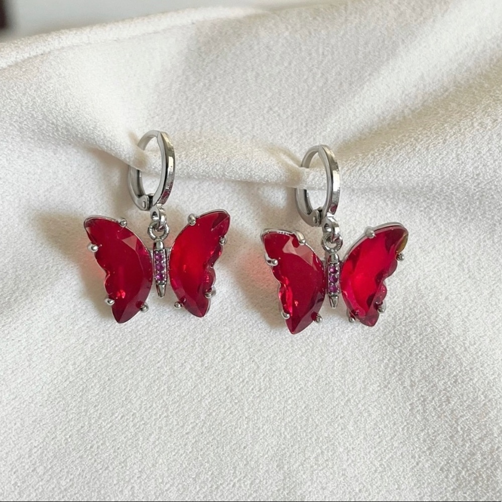 Red Butterfly Earrings